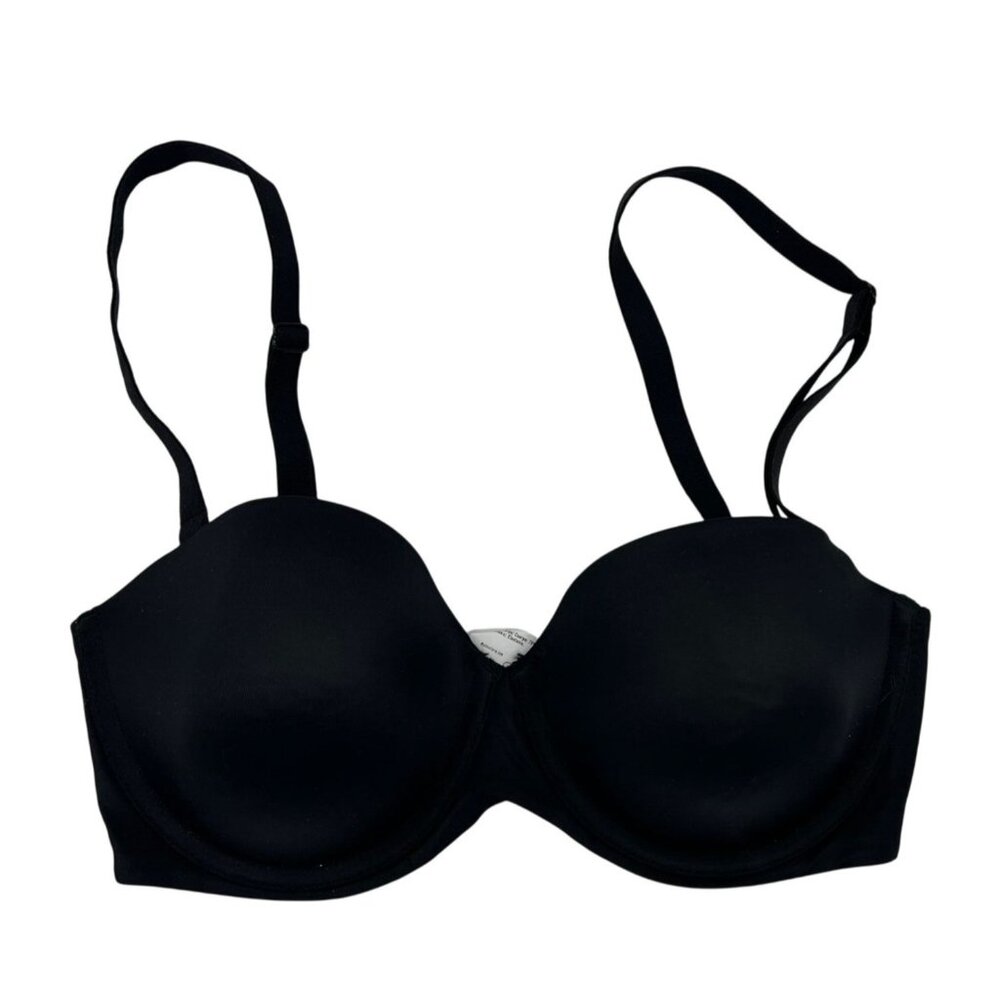 Maidenform Womens Underwire Bra Size 34D Black Underwear Convertible Straps